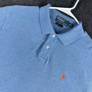 Polo Ralph Lauren Polo Shirt Mens XL Extra Large Blue Custom Fit Pony Logo Pique
